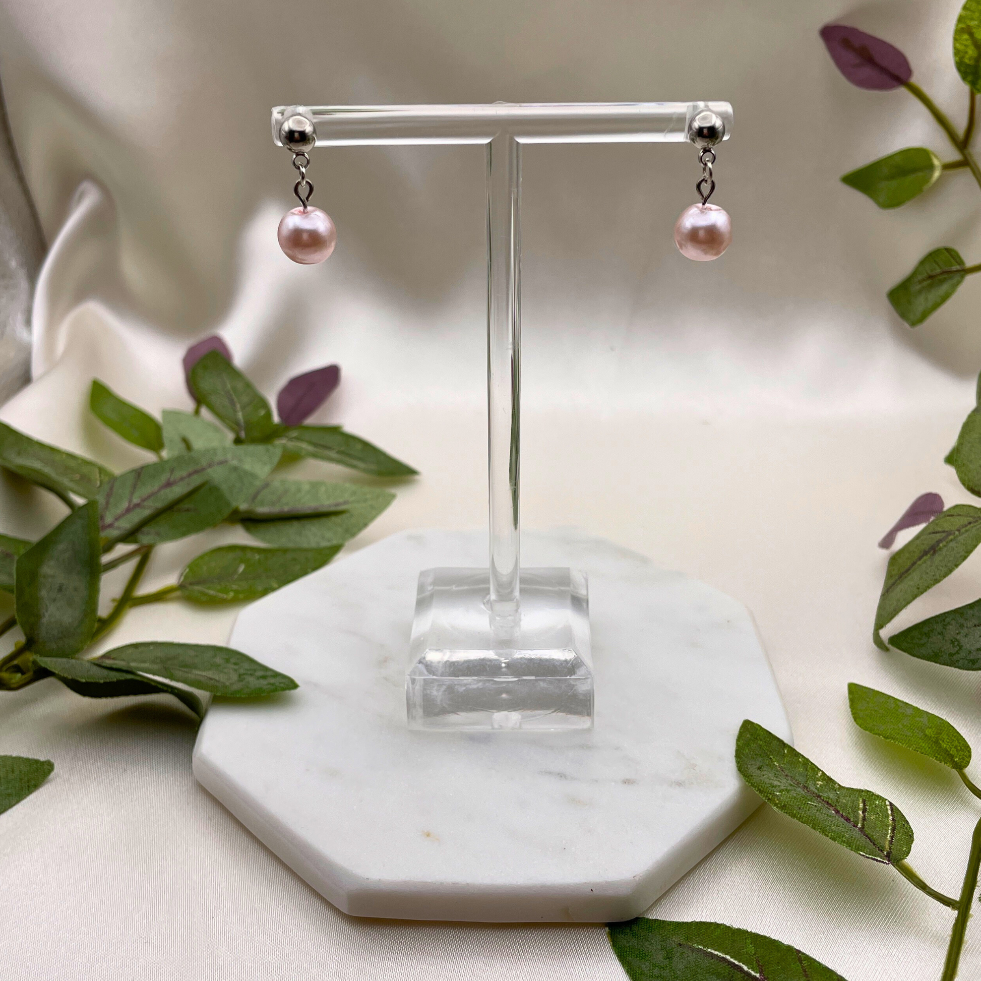 Single Glass Bead Dangle Earrings - Cherri Marley Jewelry