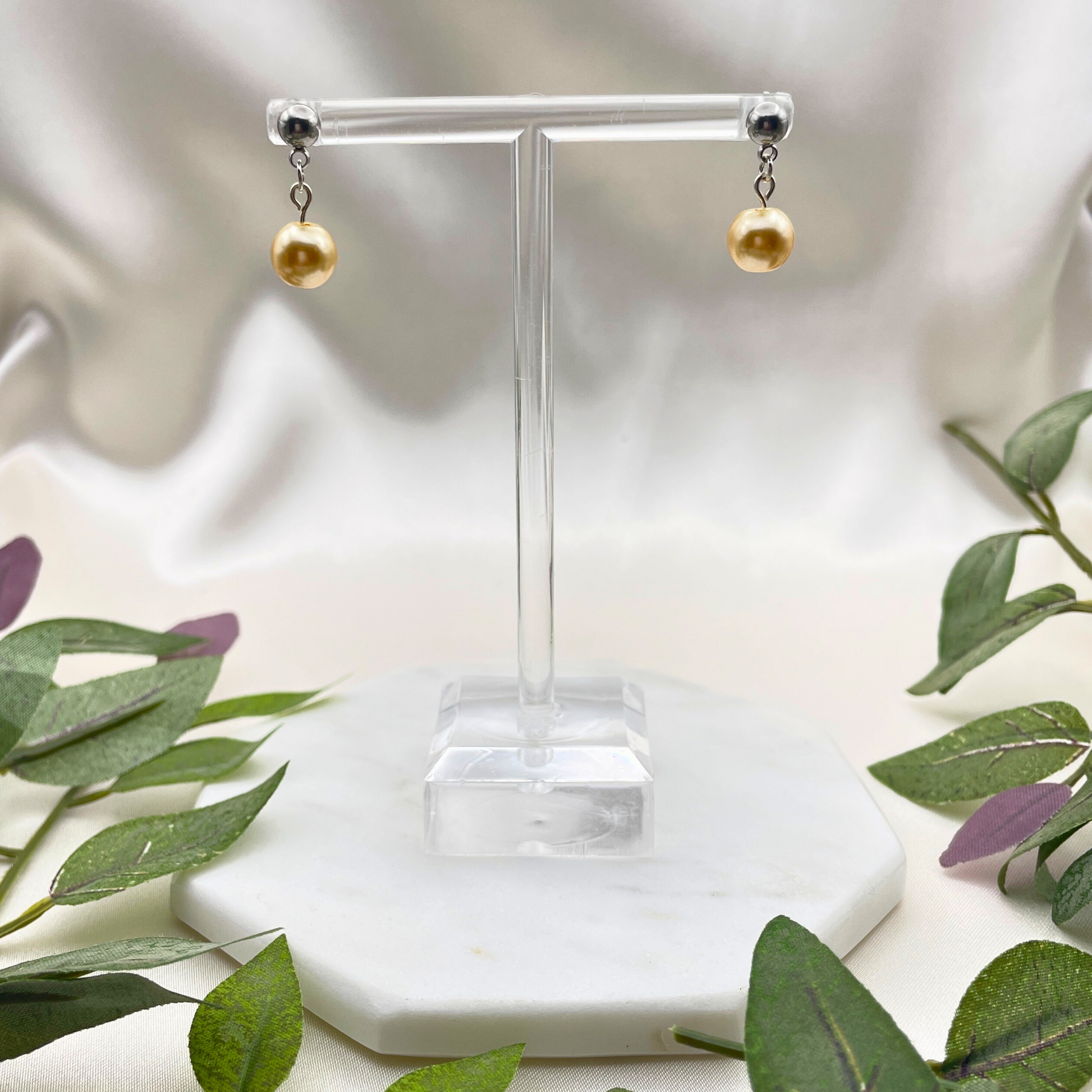 Single Glass Bead Dangle Earrings - Cherri Marley Jewelry