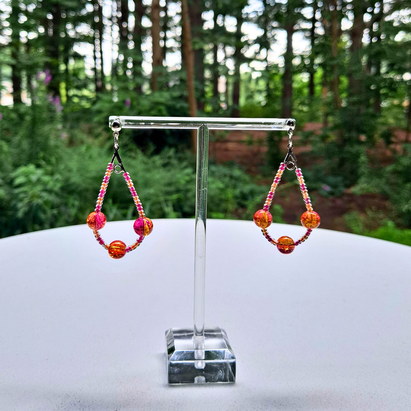 Beaded Tear Drop Dangle Earrings - Cherri Marley Jewelry