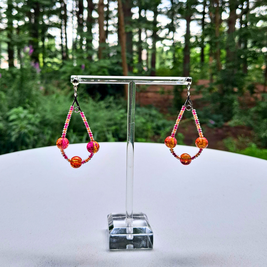 Beaded Tear Drop Dangle Earrings - Cherri Marley Jewelry
