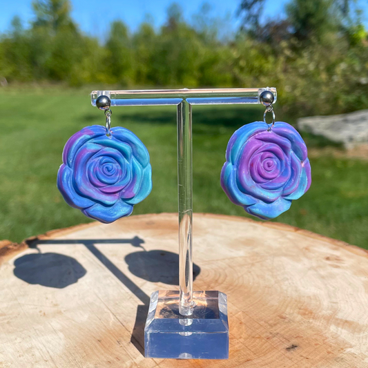 Clay Rose Dangle Earrings - Cherri Marley Jewelry