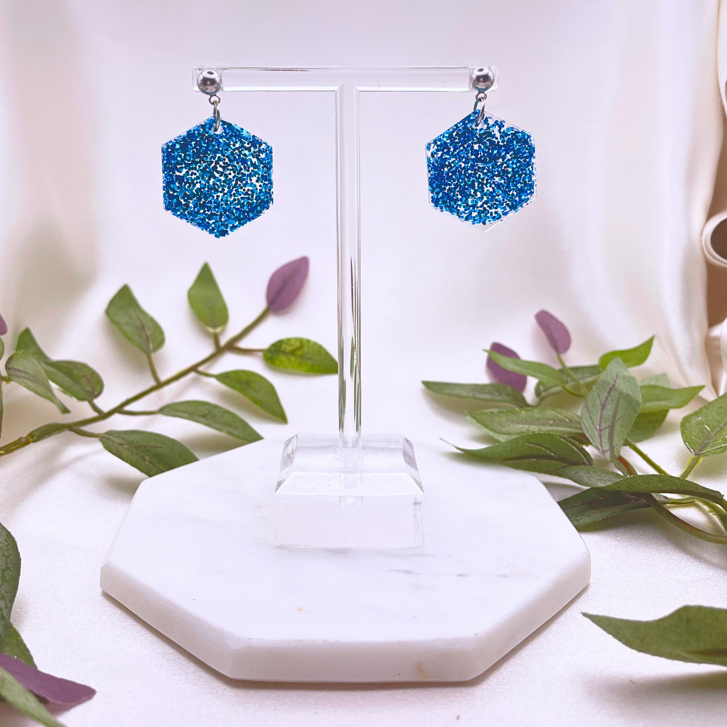 UV Resin Glitter Earring
