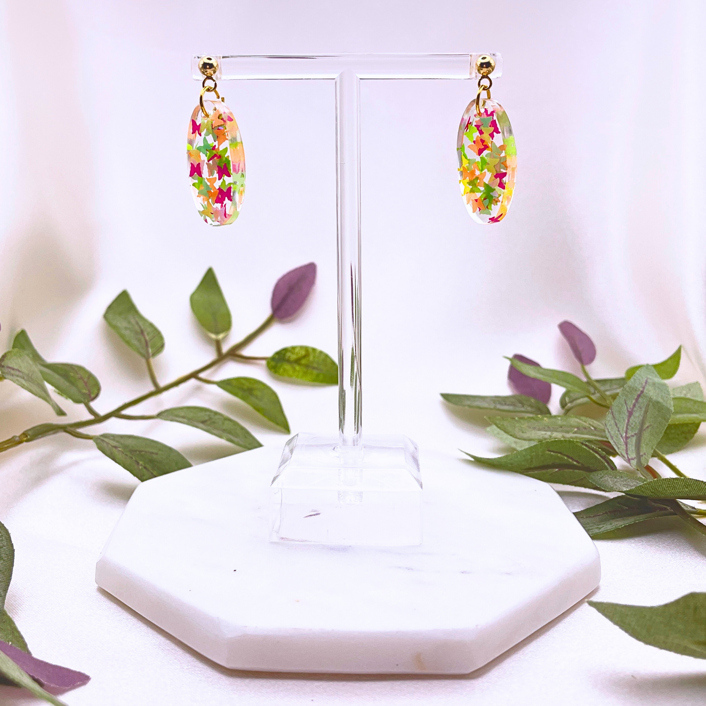 UV Resin Butterfly Dangle Earring - Cherri Marley Jewelry