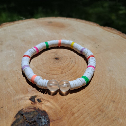 White Clay Bead Bracelet - Cherri Marley Jewelry
