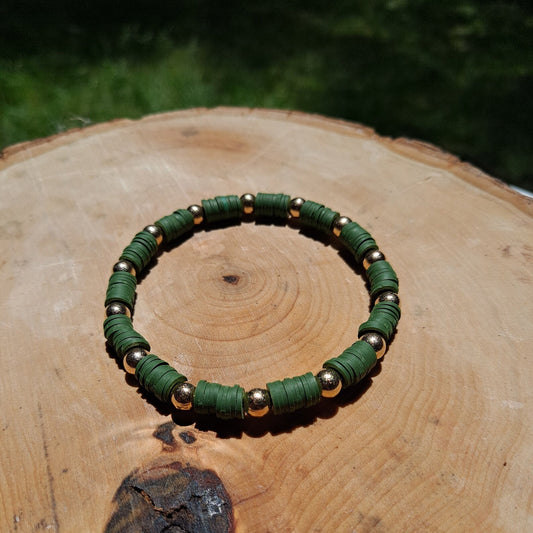 Green Clay Bead Bracelet - Cherri Marley Jewelry