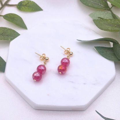 Glass Bead Dangle Earrings - Cherri Marley Jewelry