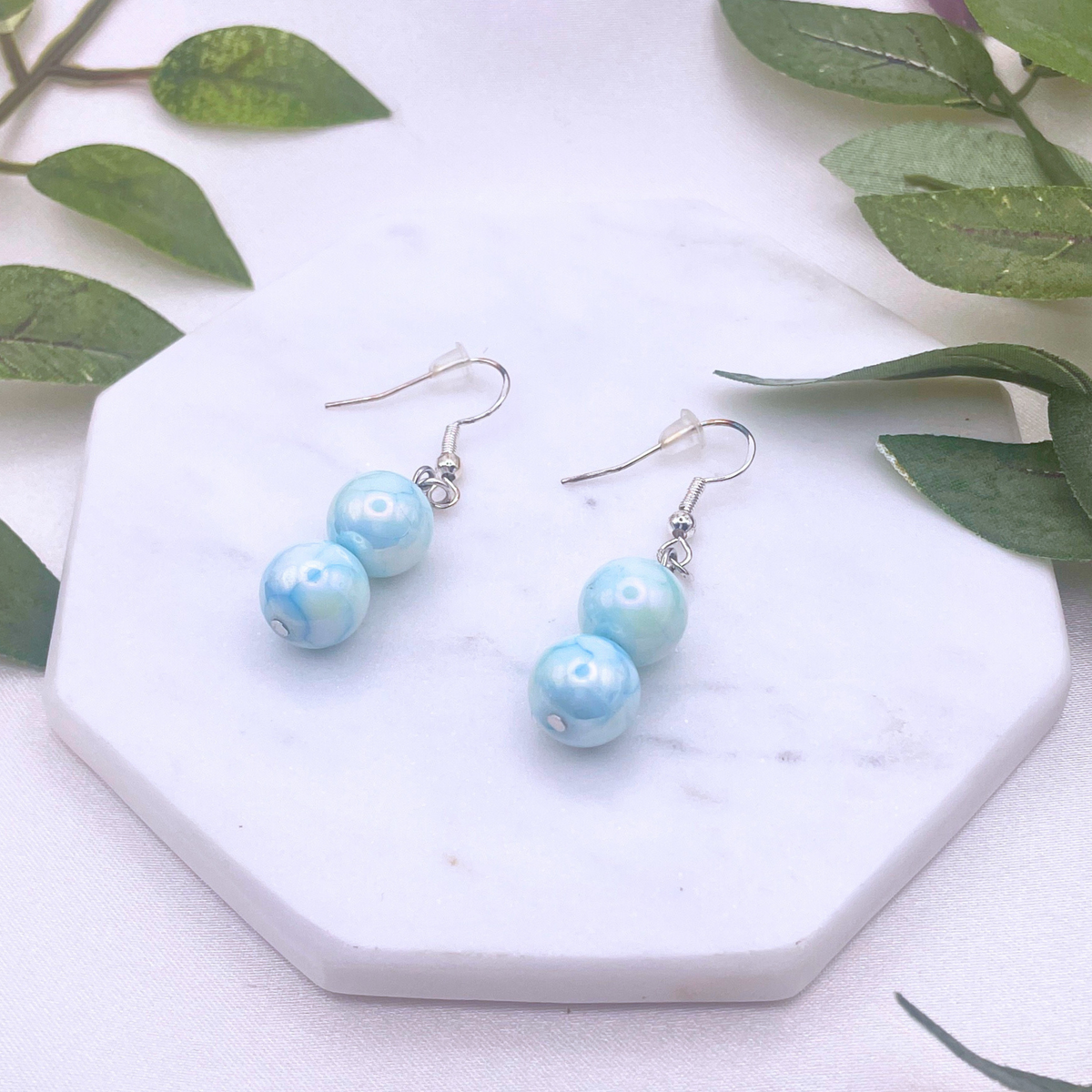 Glass Bead Dangle Earrings - Cherri Marley Jewelry
