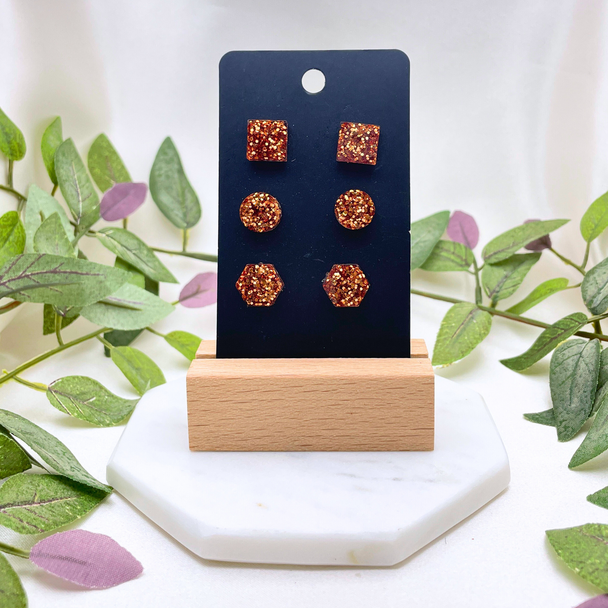 3 Pack Sparkling Stud Earrings - Cherri Marley Jewelry