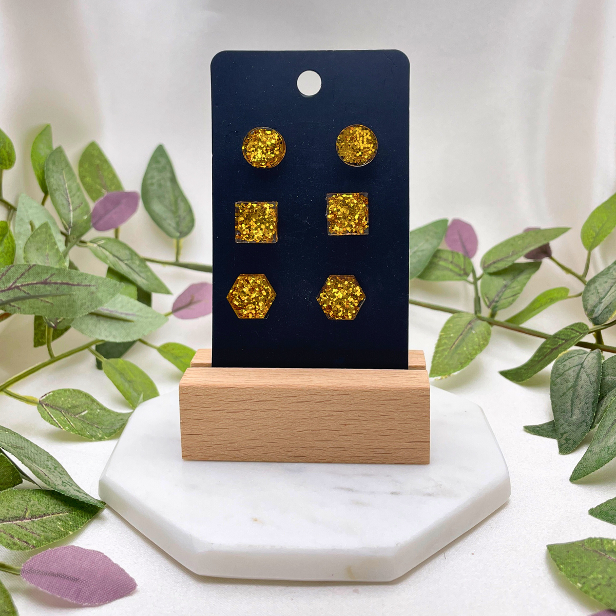 3 Pack Sparkling Stud Earrings - Cherri Marley Jewelry