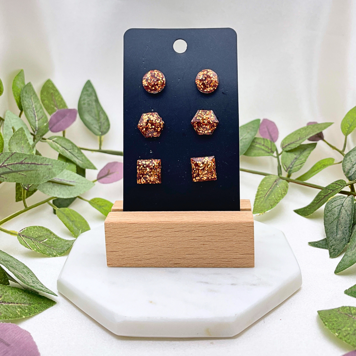 3 Pack Sparkling Stud Earrings - Cherri Marley Jewelry