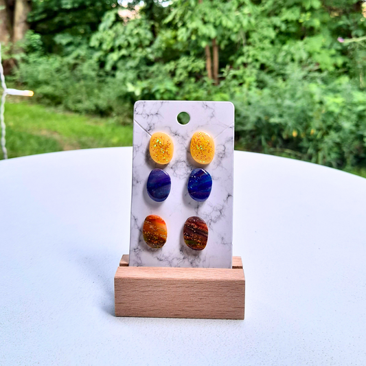 3 Pack Stud Earrings