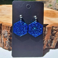 Blue Glitter Dangle Earring - Cherri Marley Jewelry