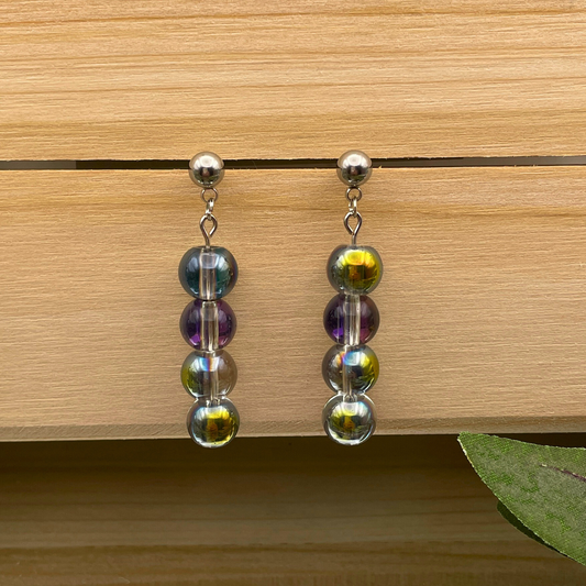 Glass Bead Dangle Earring