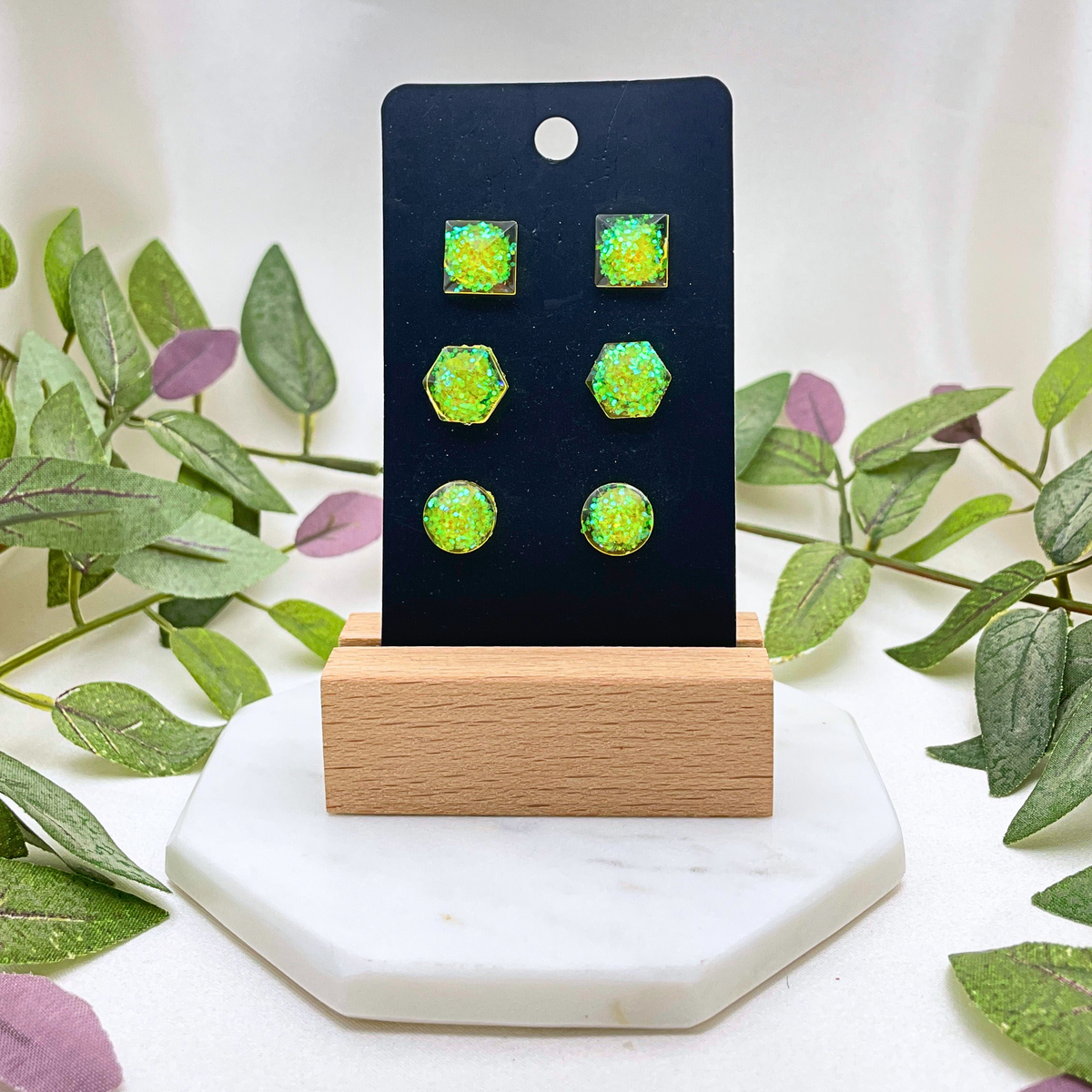 3 Pack Sparkling Stud Earrings - Cherri Marley Jewelry