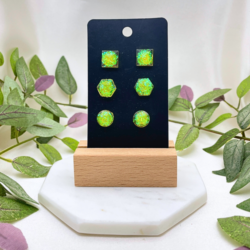 3 Pack Sparkling Stud Earrings - Cherri Marley Jewelry