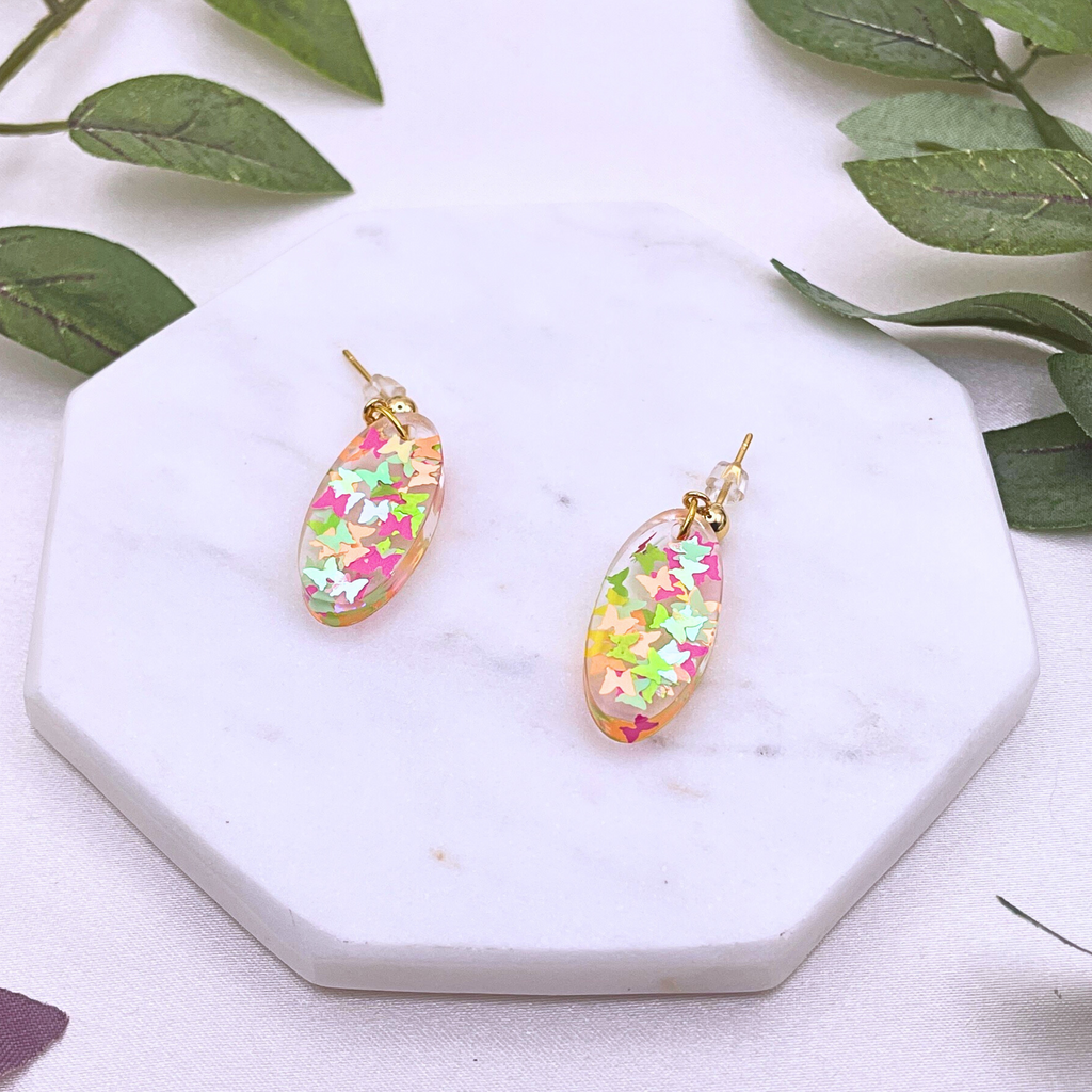 UV Resin Butterfly Dangle Earring - Cherri Marley Jewelry