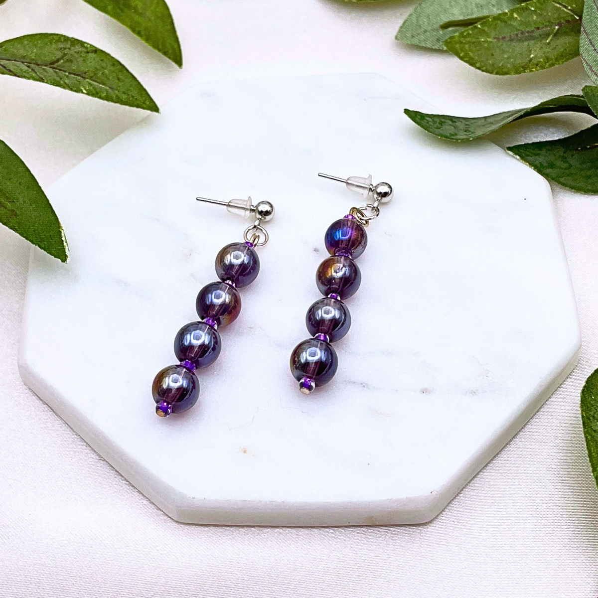 Glass Bead Dangle Earring - Cherri Marley Jewelry