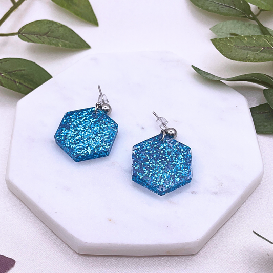 UV Resin Glitter Earring