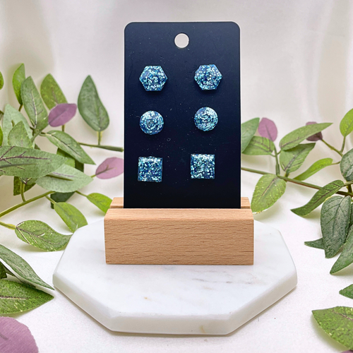 3 Pack Sparkling Stud Earrings - Cherri Marley Jewelry