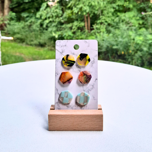 3 Pack Stud Earrings - Cherri Marley Jewelry