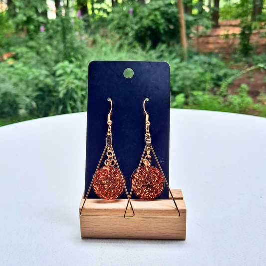 UV Resin Triangle Dangle Earrings - Cherri Marley Jewelry