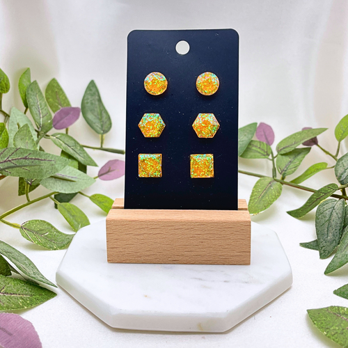 3 Pack Sparkling Stud Earrings - Cherri Marley Jewelry