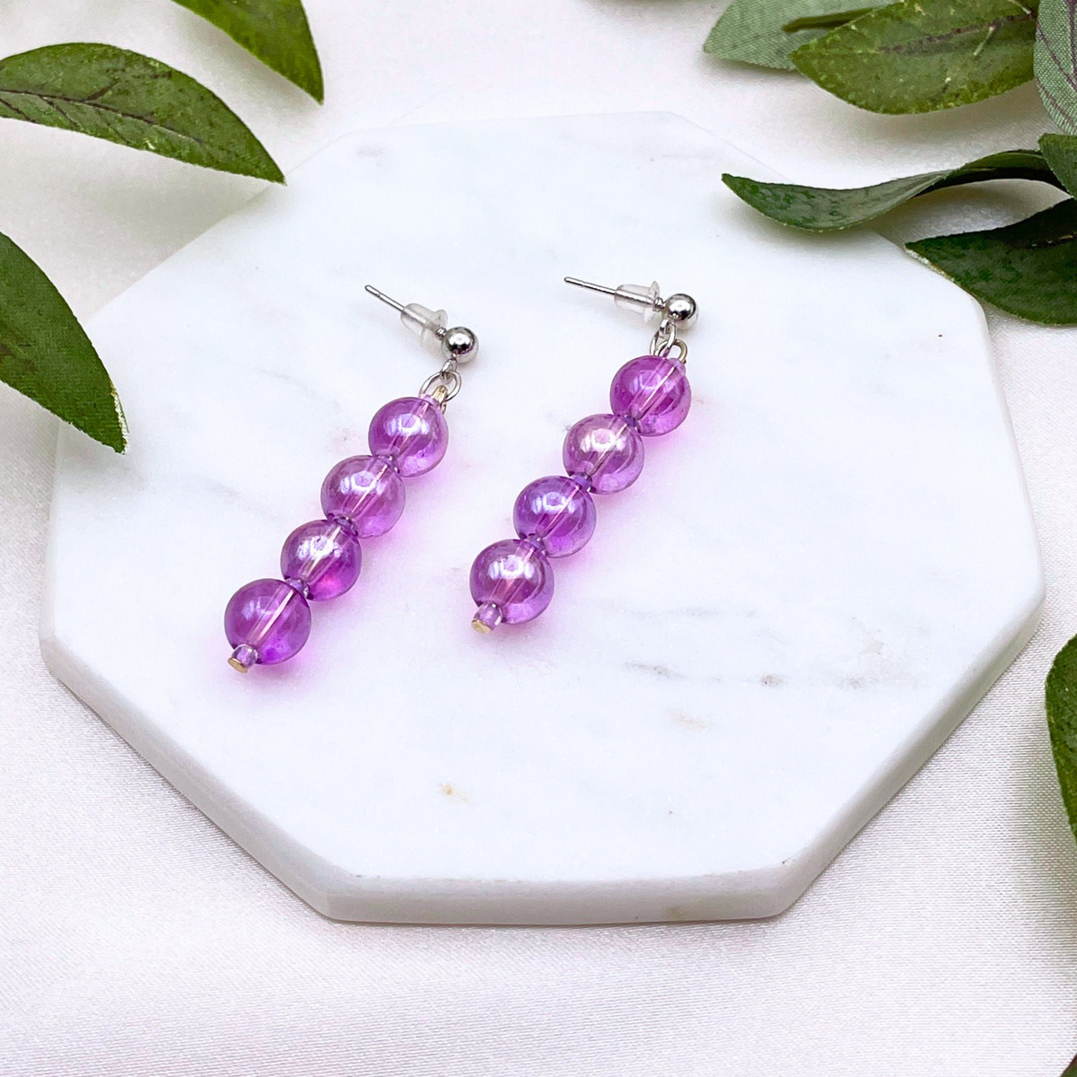 Glass Bead Dangle Earring - Cherri Marley Jewelry