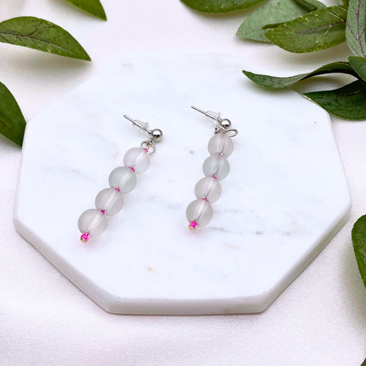 Glass Bead Dangle Earring