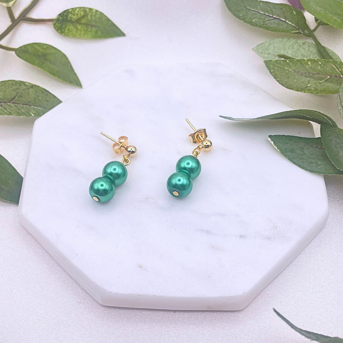 Glass Bead Dangle Earrings - Cherri Marley Jewelry